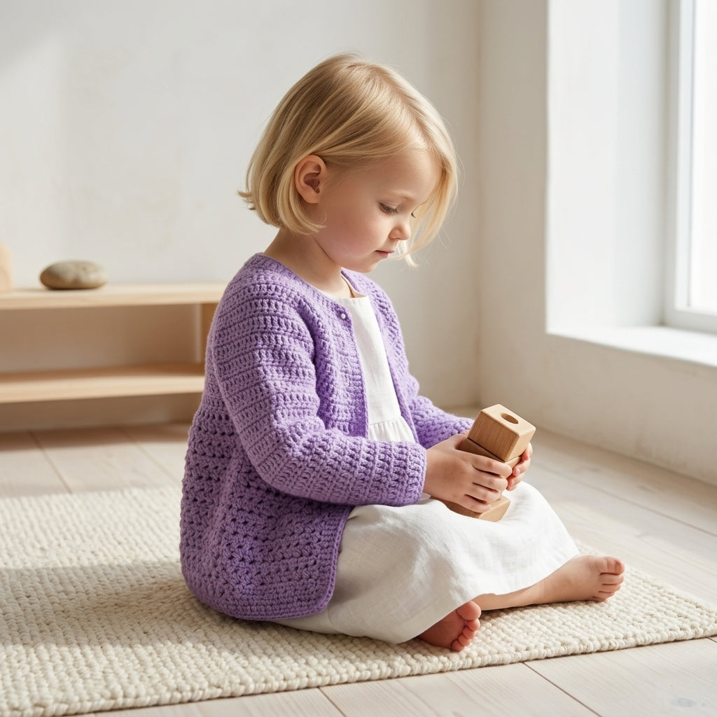 Ella Cardigan Child Baby Cardigan | Crochet Pattern PDF