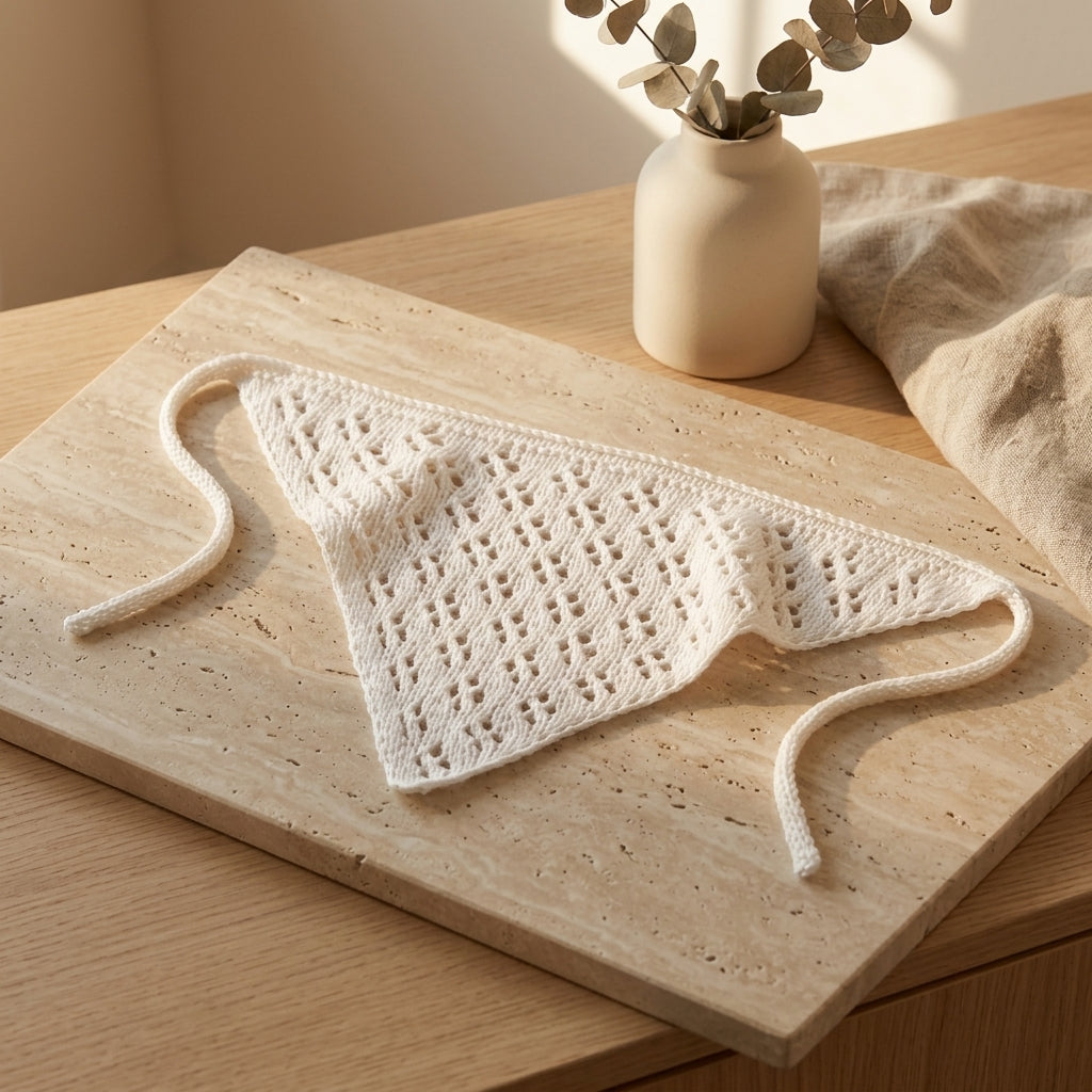 Knit Lace Bandana | Knitting Pattern PDF