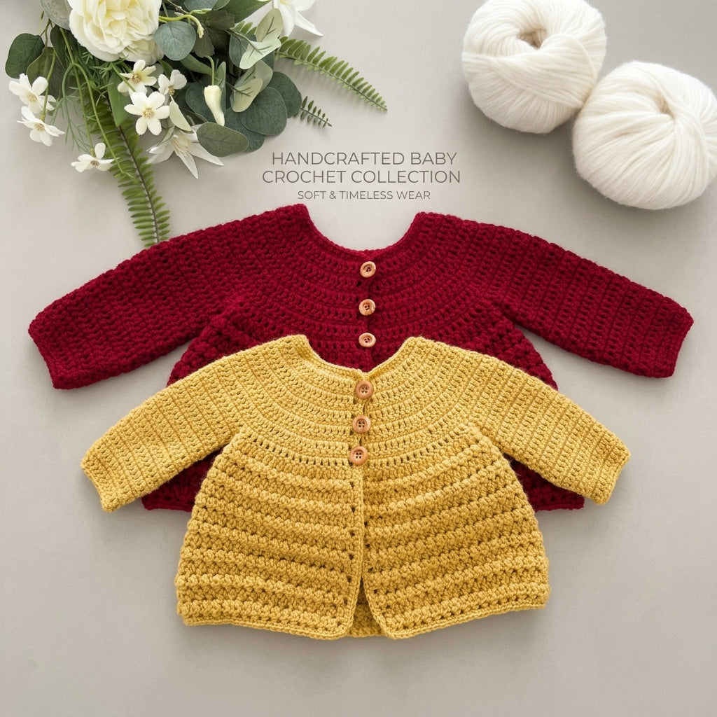 Ella Cardigan Child Baby Cardigan | Crochet Pattern PDF
