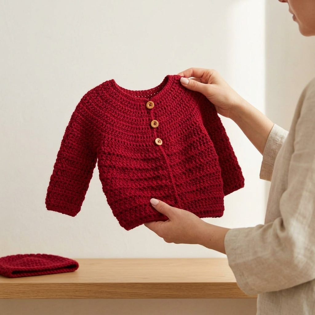 Ella Cardigan Child Baby Cardigan | Crochet Pattern PDF
