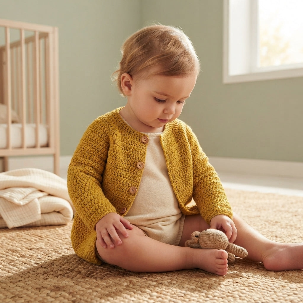 Ella Cardigan Child Baby Cardigan | Crochet Pattern PDF