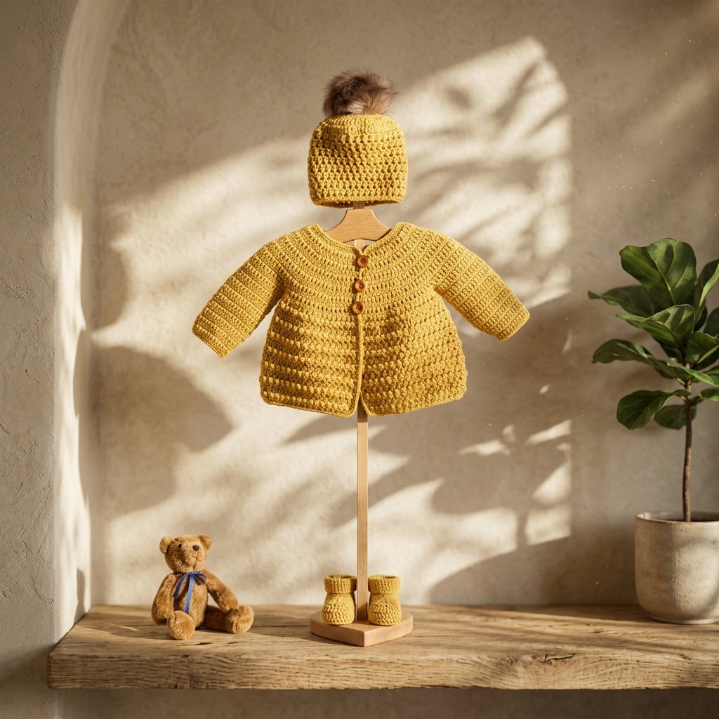 Ella Cardigan Child Baby Cardigan | Crochet Pattern PDF