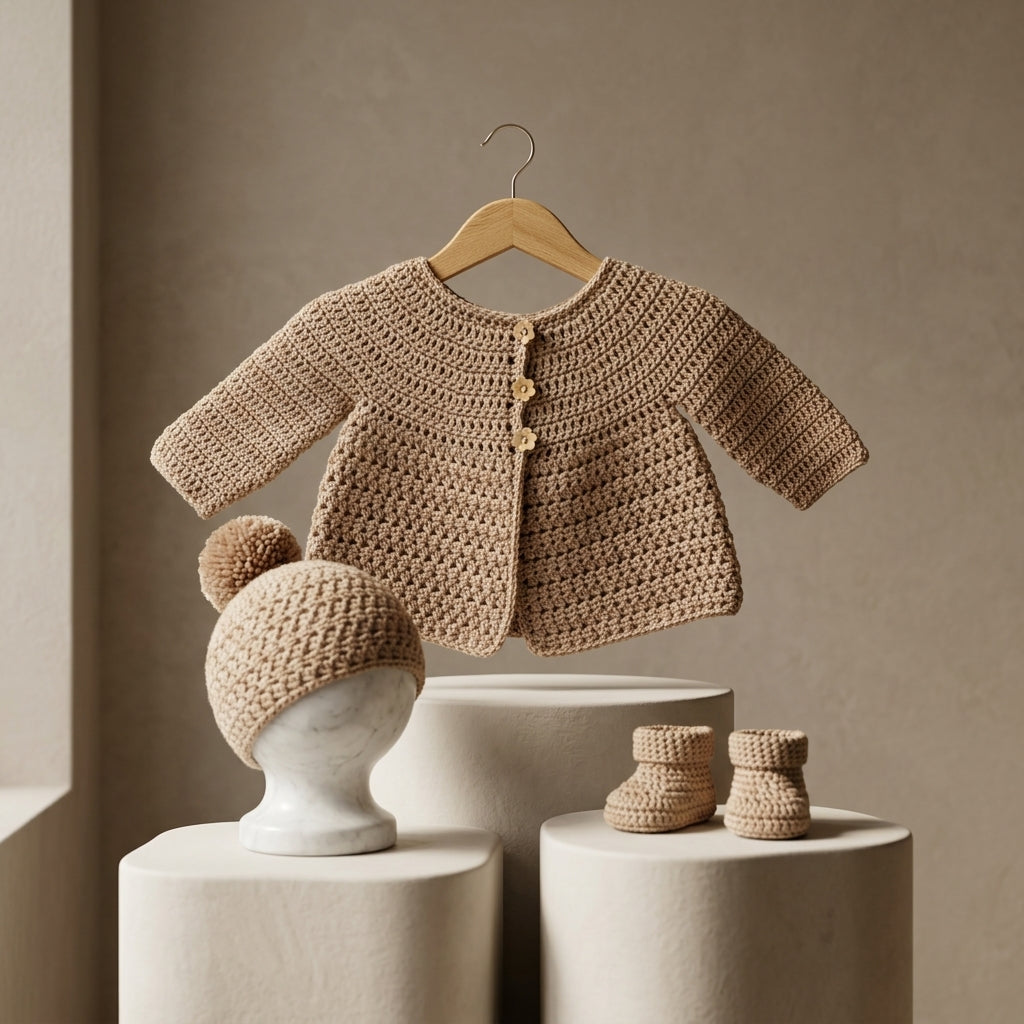 Ella Cardigan Child Baby Cardigan | Crochet Pattern PDF