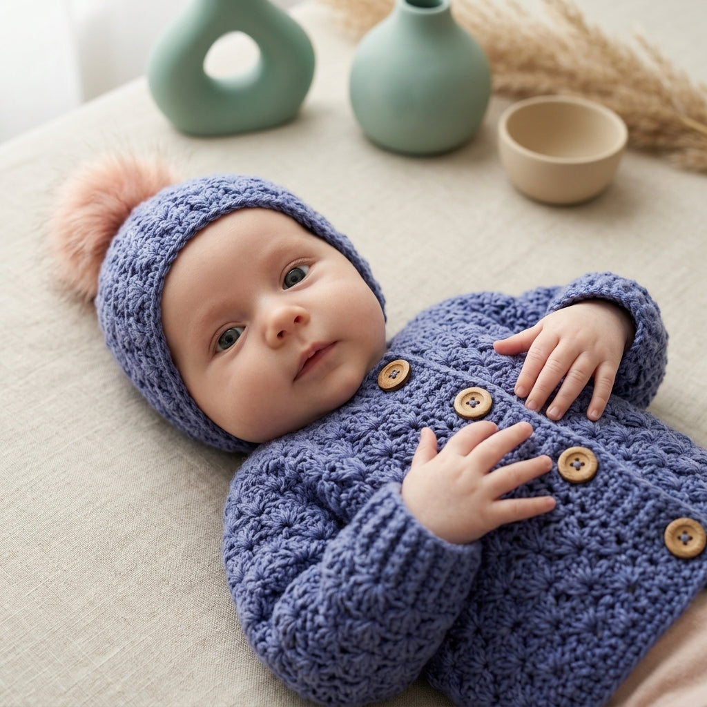 Ella Cardigan Child Baby Cardigan | Crochet Pattern PDF