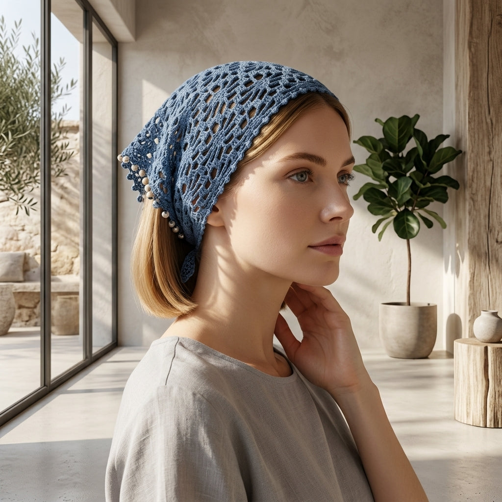 Boho Lace Hair Kerchief | Crochet Pattern PDF