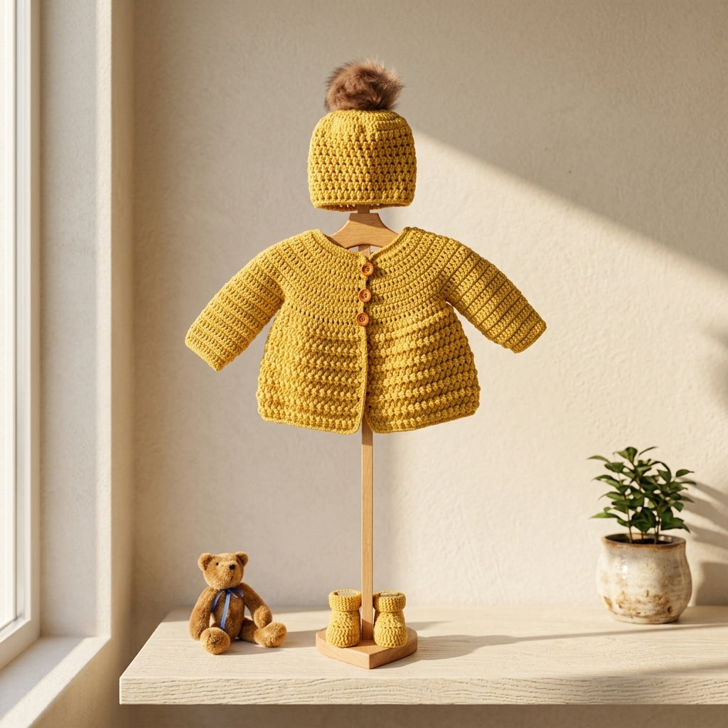 Ella Cardigan Child Baby Cardigan | Crochet Pattern PDF