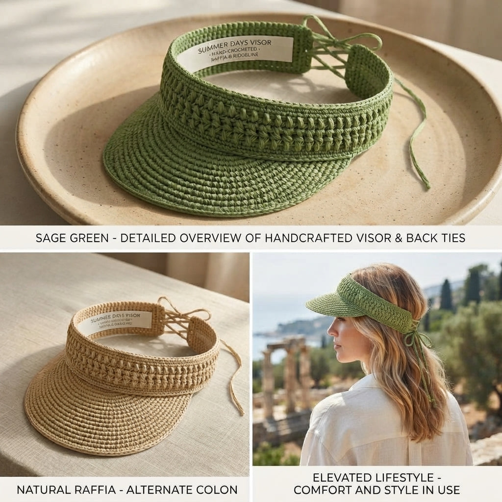 Stunning Sun Visor | Beach Crochet PDF — Design 2