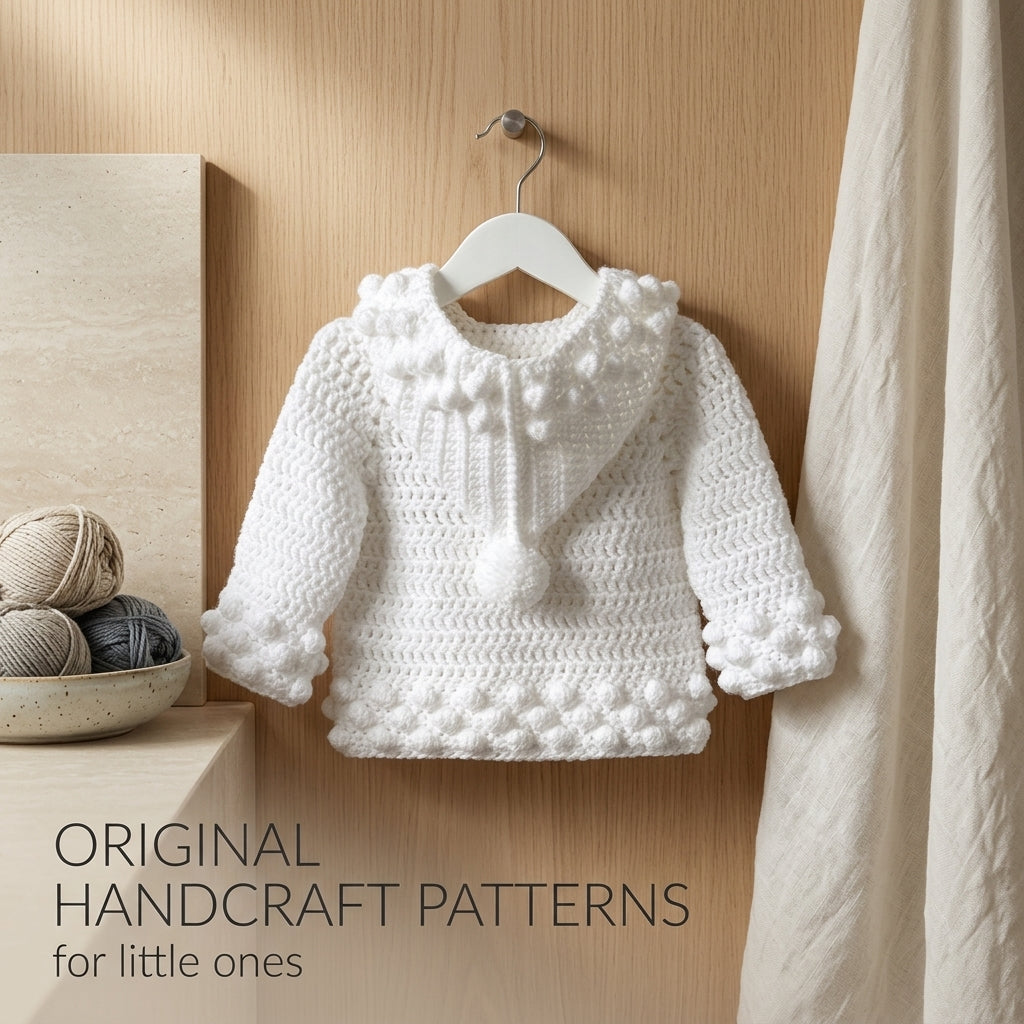 Hooded Jacket Photo Baby Hoodie | Crochet Pattern PDF