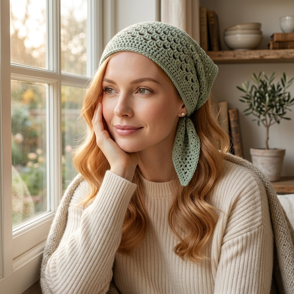 Beginner Triangle Headscarf | Crochet Pattern PDF
