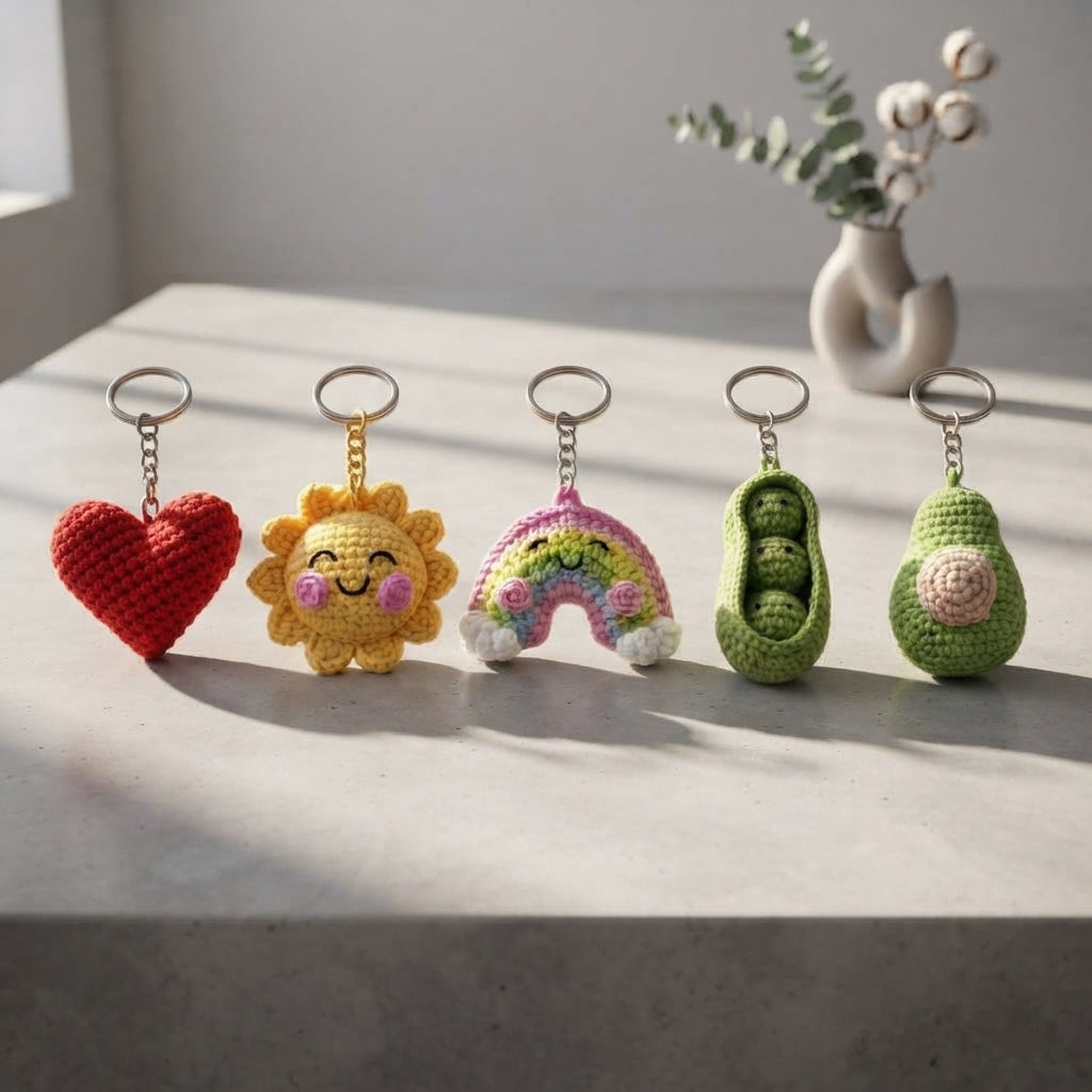 100+ Adorable Keychain Patterns | Crochet PDF Set