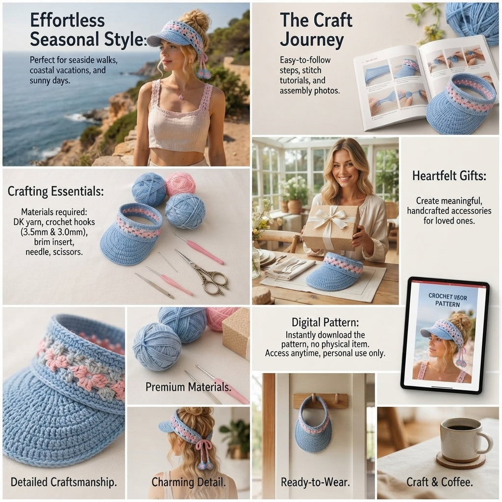 Elegant Sun Hat | Crochet Pattern PDF