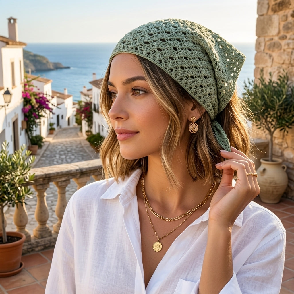 Beginner Triangle Headscarf | Crochet Pattern PDF