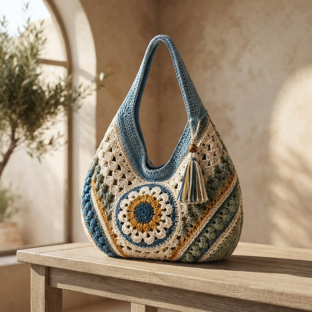 Shoulder Bag Hobo Bag Purse | Crochet Pattern PDF
