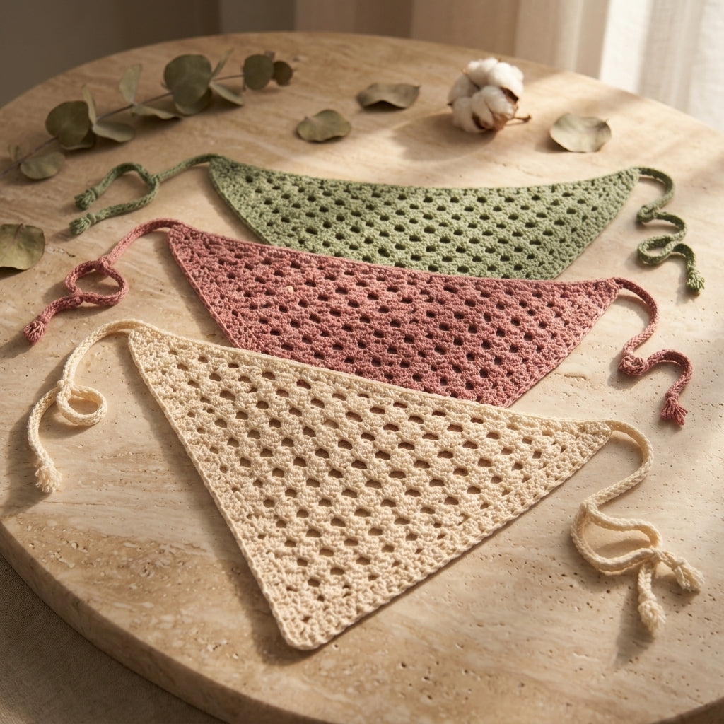 Beginner Triangle Headscarf | Crochet Pattern PDF