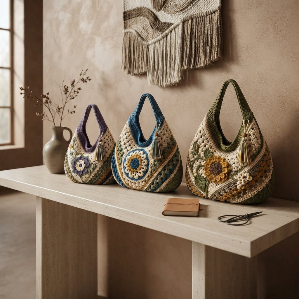 Shoulder Bag Hobo Bag Purse | Crochet Pattern PDF