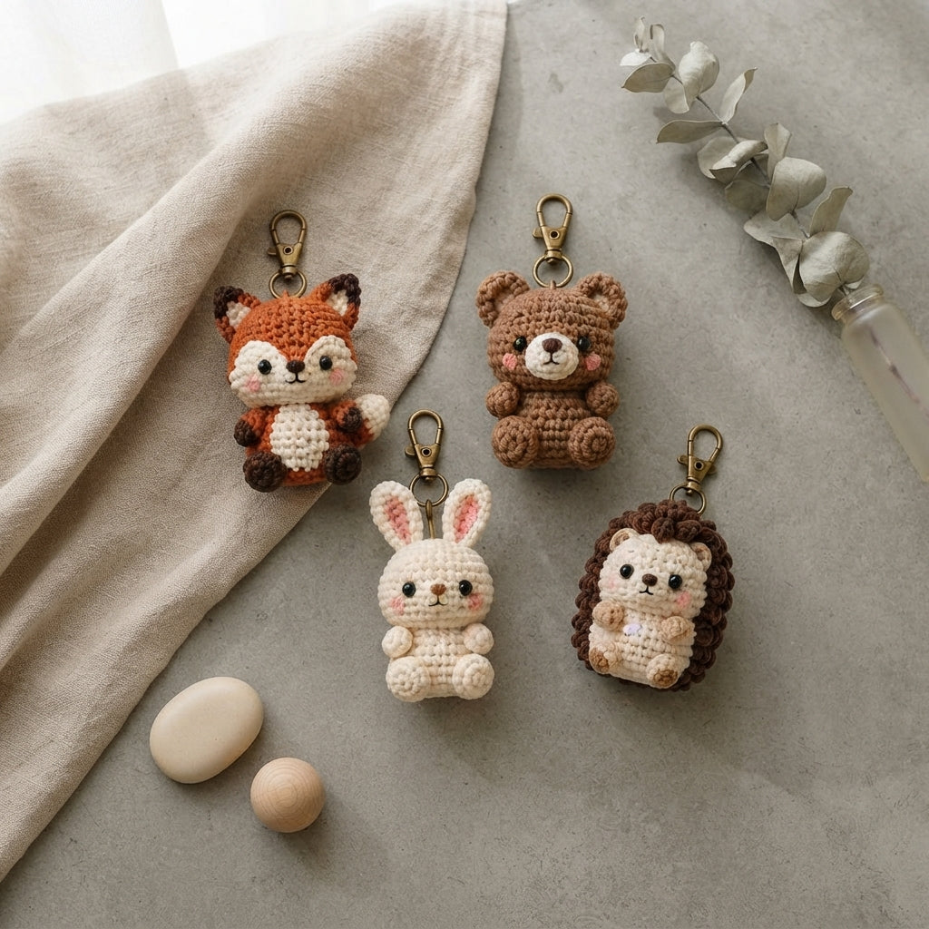 Unique Hedgehog Charm | Crochet Keychain Pattern