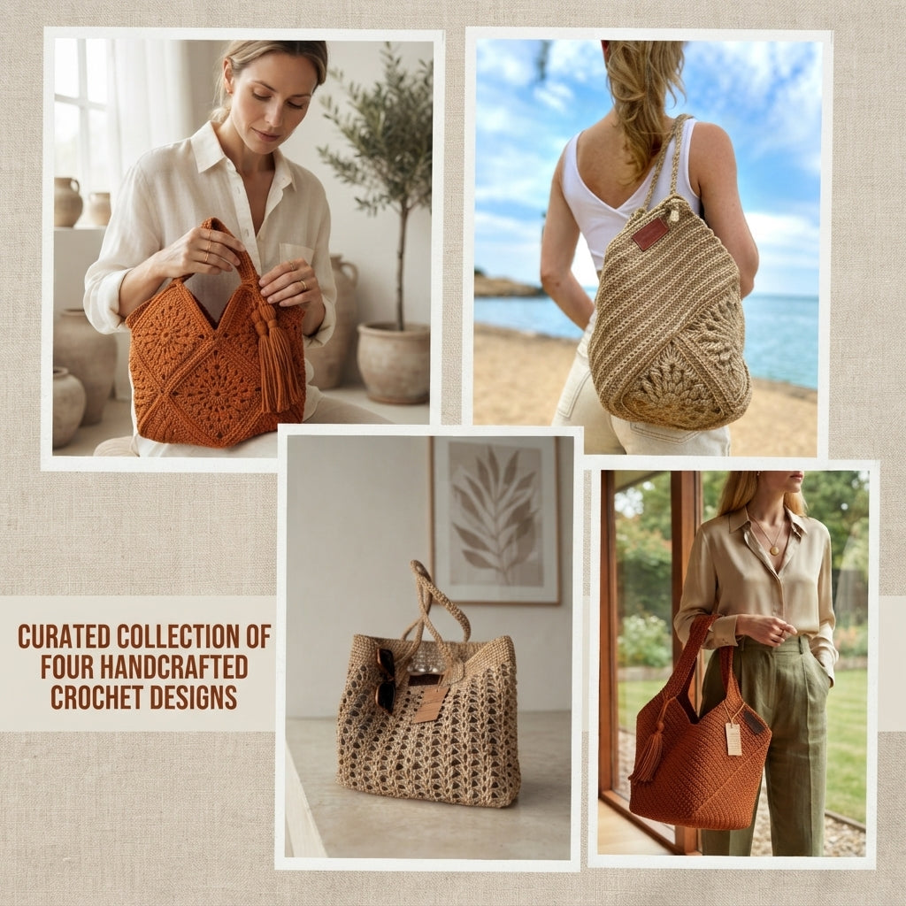 Granny Square Granny Square Beach Bag | Crochet Pattern PDF