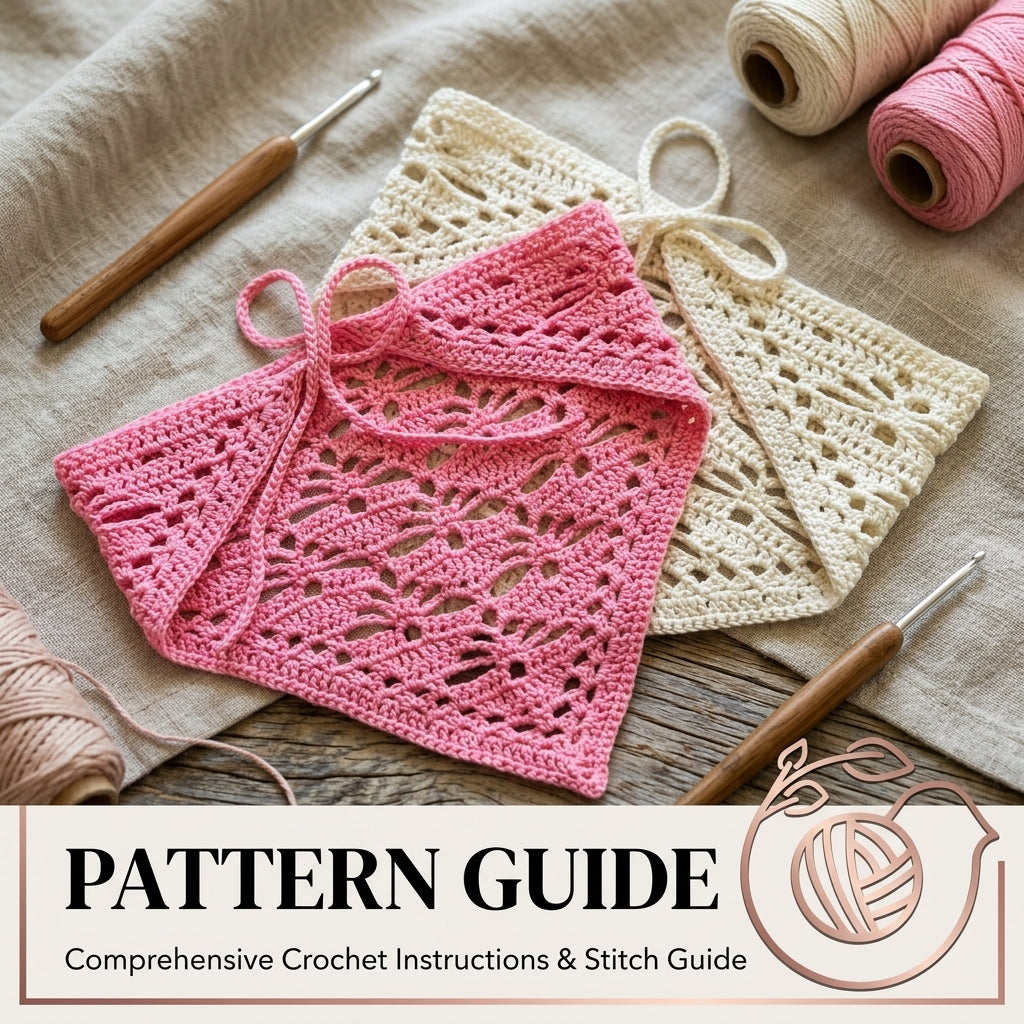 Flower Butterfly Headscarf | Crochet Pattern PDF