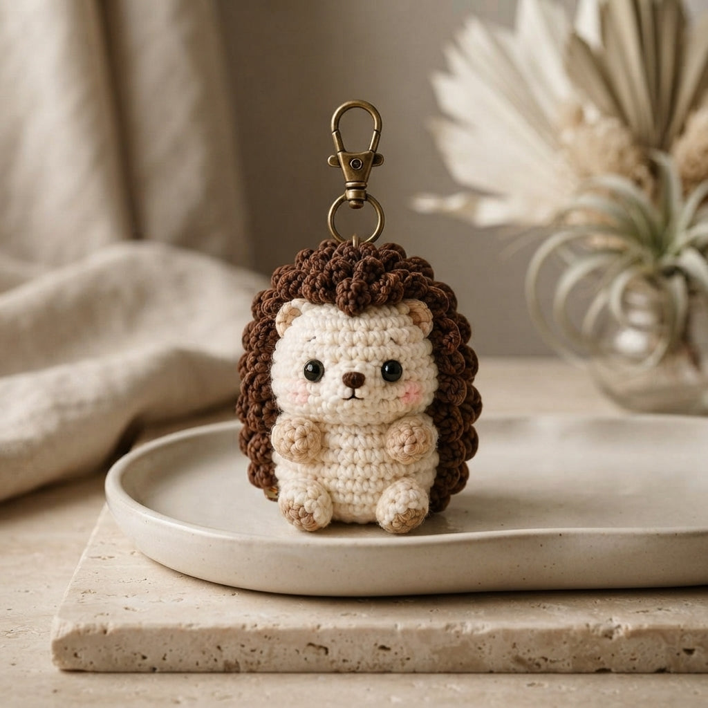 Unique Hedgehog Charm | Crochet Keychain Pattern