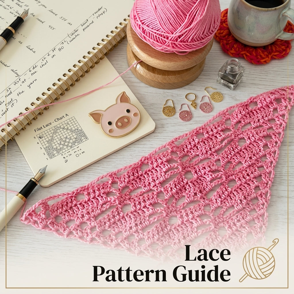 Flower Butterfly Headscarf | Crochet Pattern PDF
