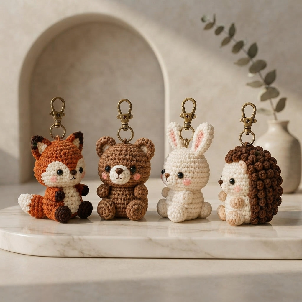 Unique Hedgehog Charm | Crochet Keychain Pattern