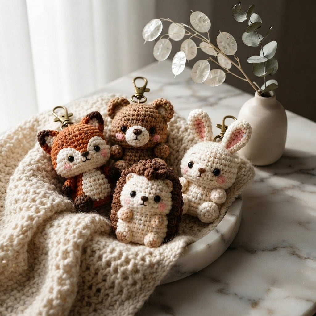 Unique Hedgehog Charm | Crochet Keychain Pattern
