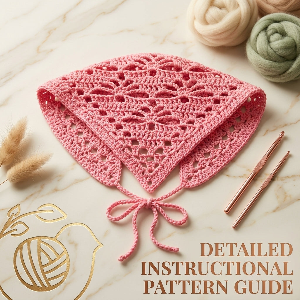 Flower Butterfly Headscarf | Crochet Pattern PDF