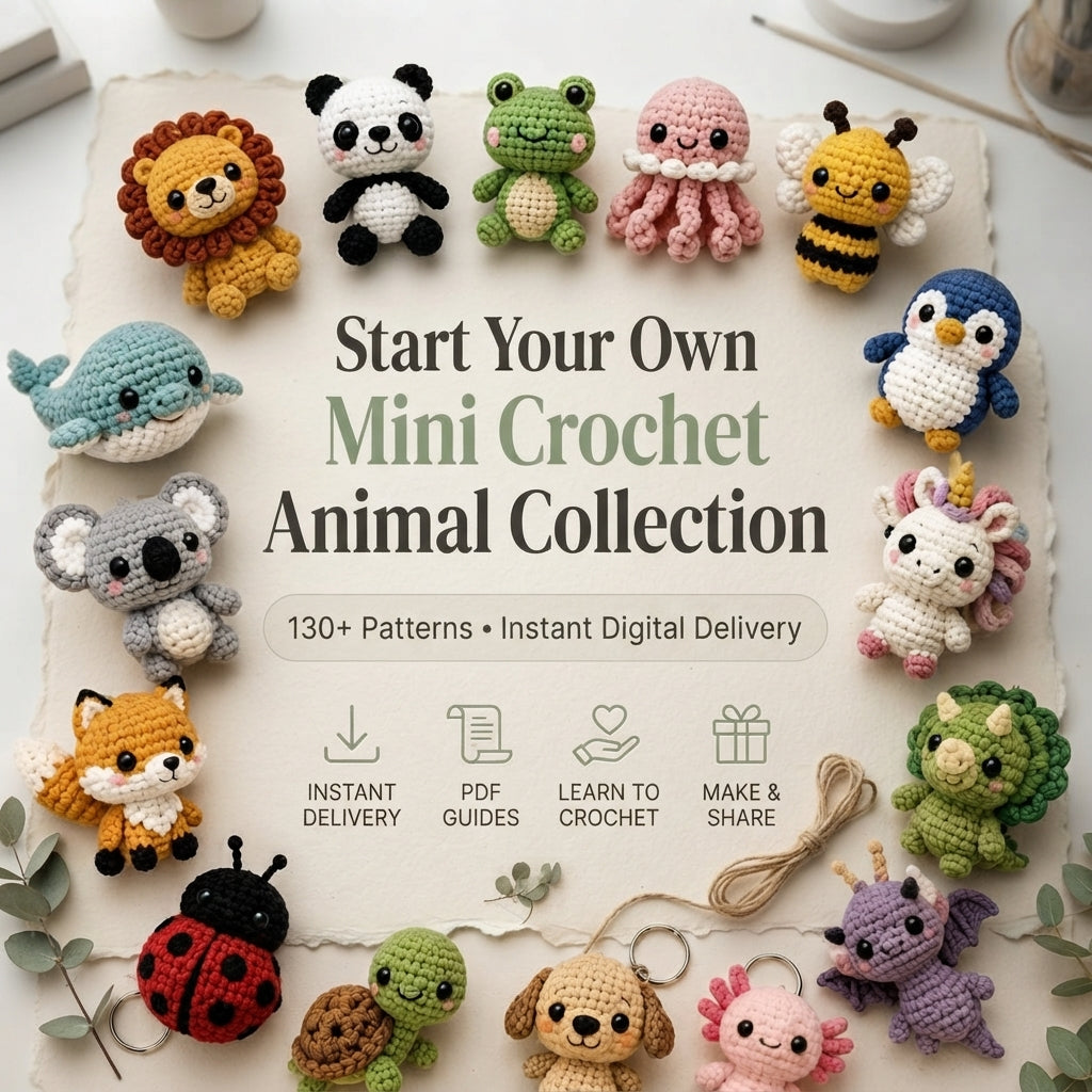 130+ Adorable Keychain Patterns | Crochet PDF Set