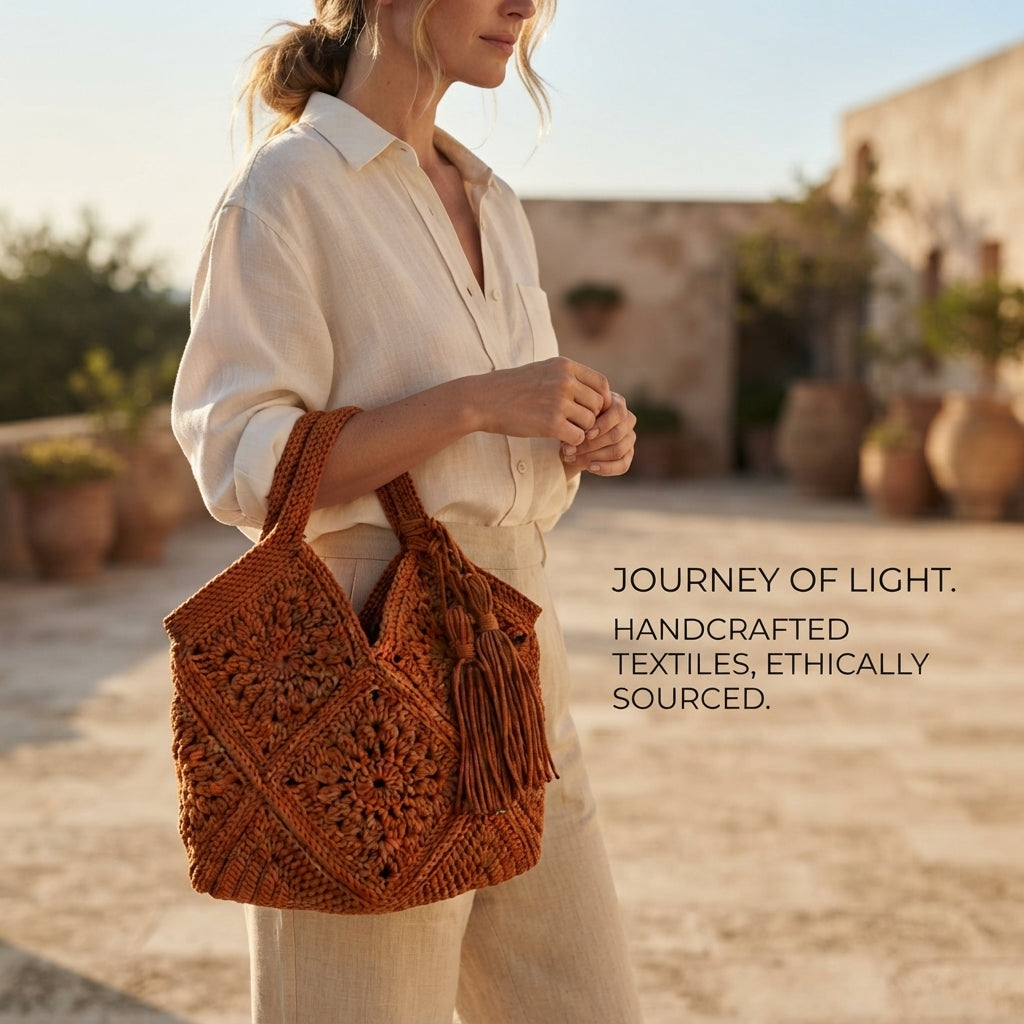 Granny Square Granny Square Beach Bag | Crochet Pattern PDF