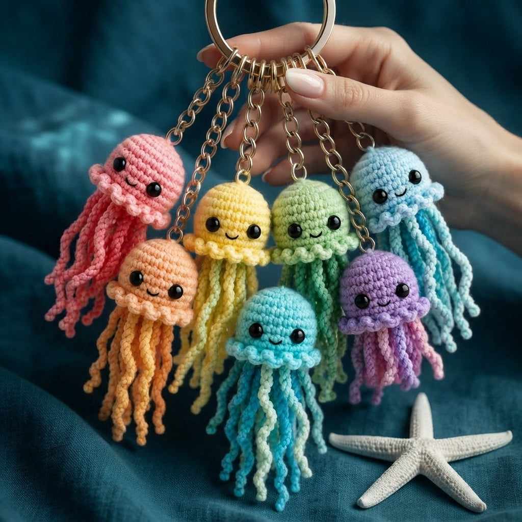 Mega 6 Crochet Keychain Patterns | PDF Bundle