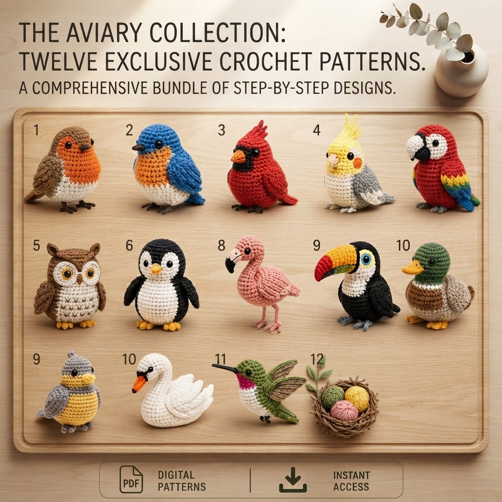 Mega 12 Crochet Keychain Patterns | PDF Bundle