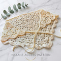 Easy Triangle Hair Bandana | Beginner Crochet Pattern PDF