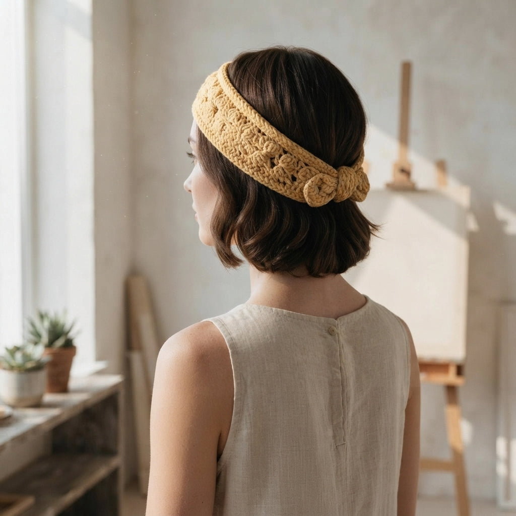 Stylish Floral Visor | Handmade Crochet PDF