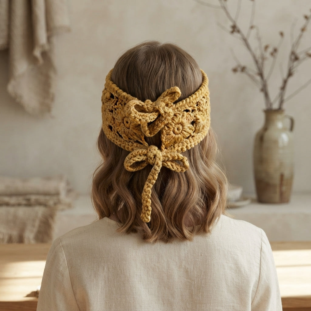 Stylish Floral Visor | Handmade Crochet PDF