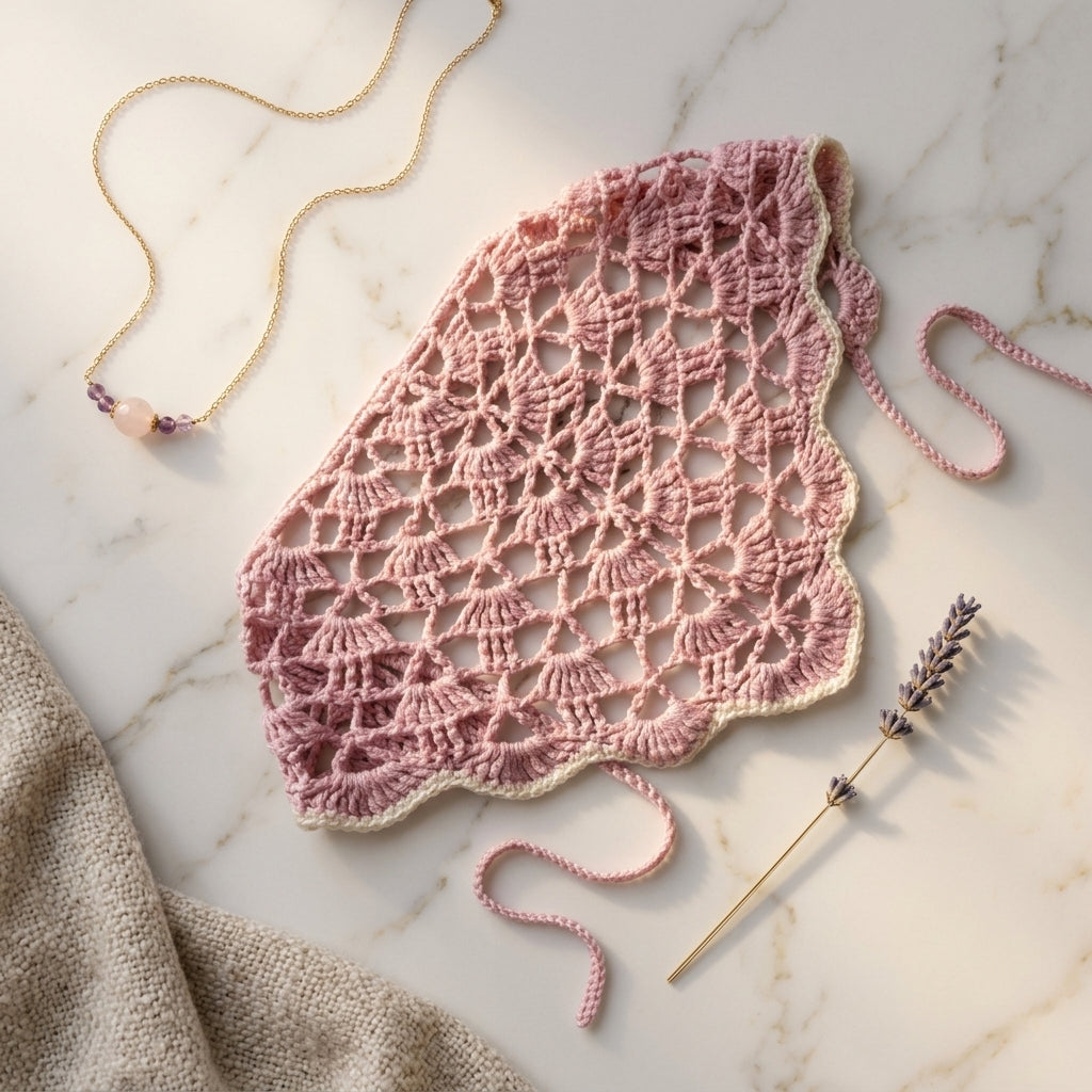 Easy Triangle Hair Bandana | Beginner Crochet Pattern PDF