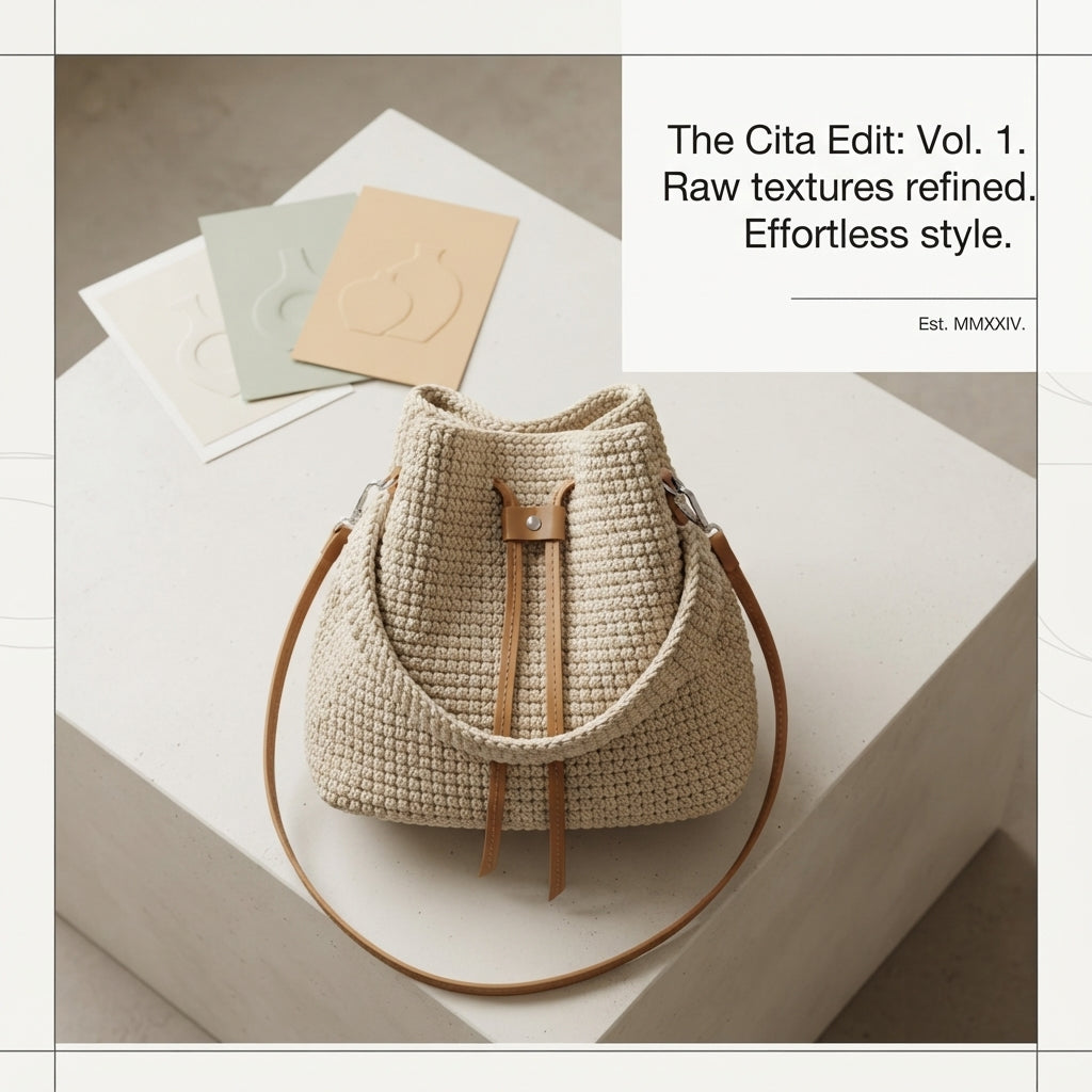 Drawstring Bag Purse Bucket Bag | Crochet Pattern PDF