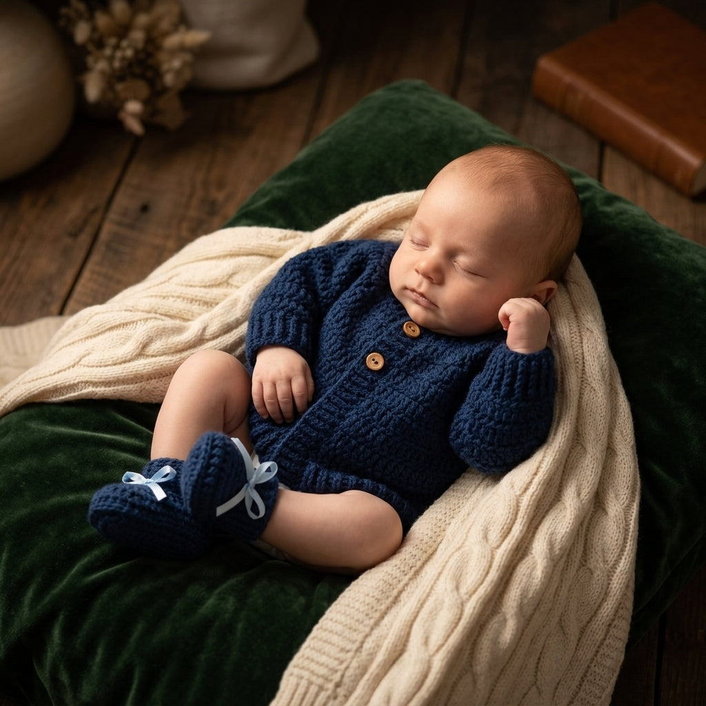 Ribbed Baby Cardigan | Crochet Pattern PDF