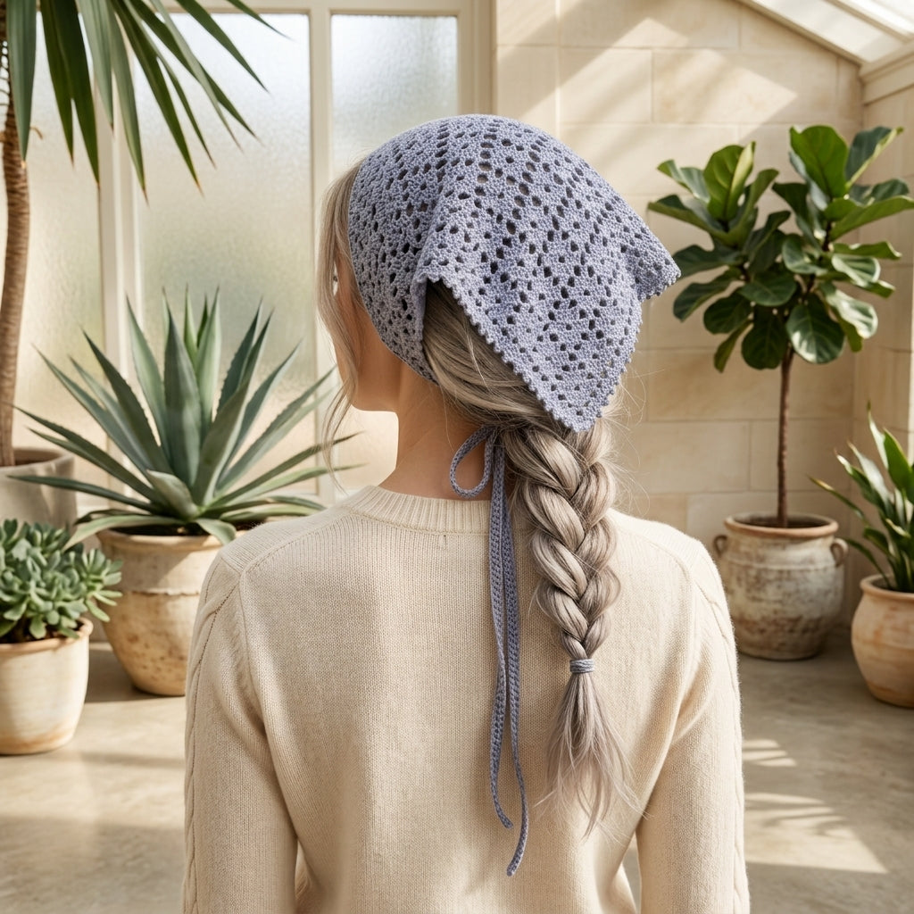 Little Diamond Stitch Headscarf | Crochet Pattern PDF