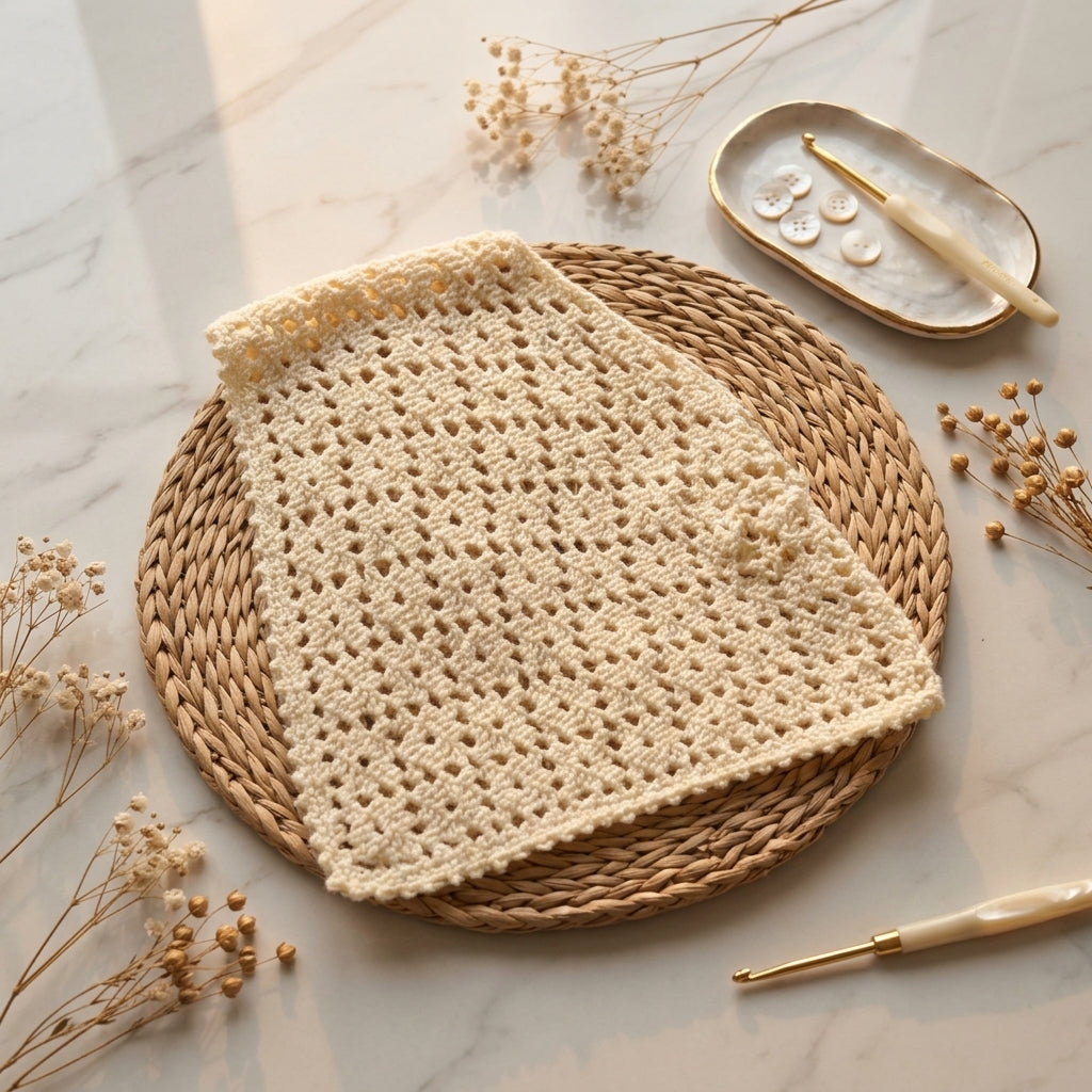 Little Diamond Stitch Headscarf | Crochet Pattern PDF