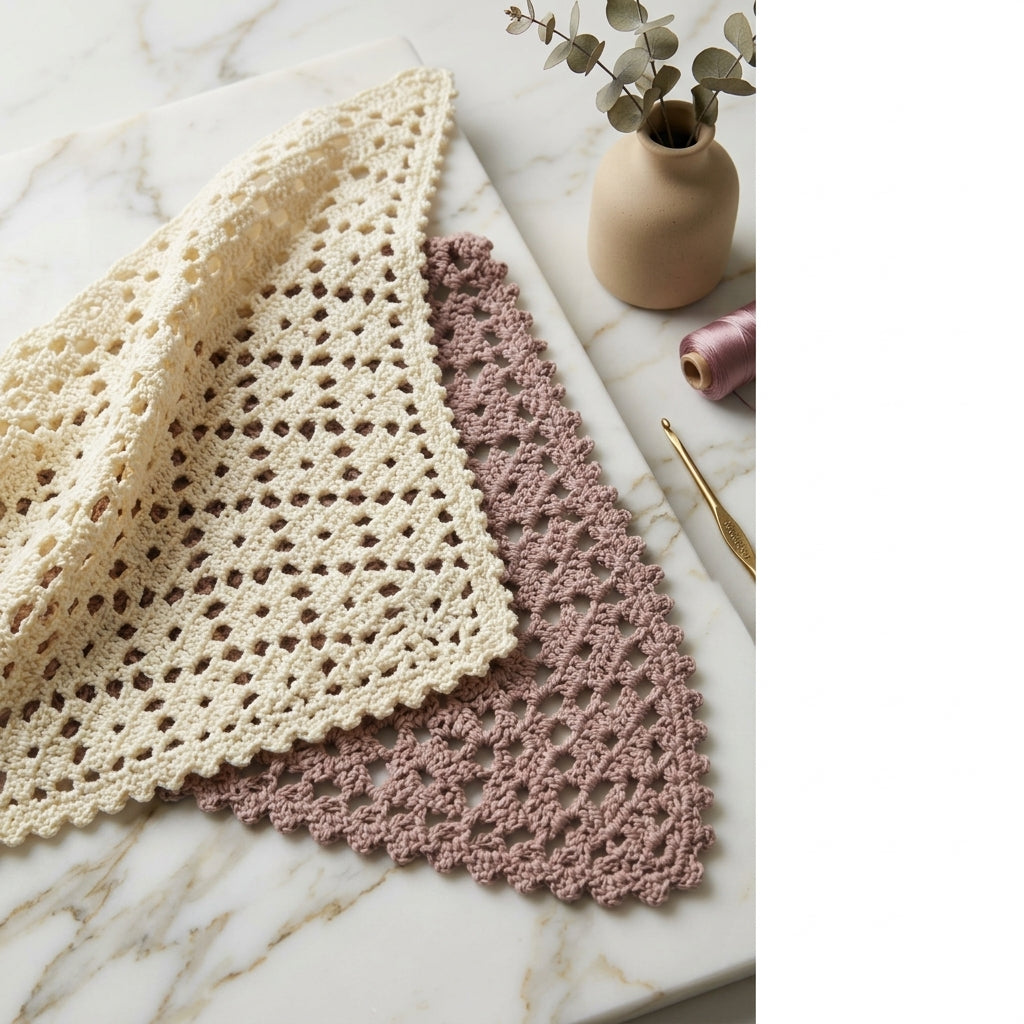 Little Diamond Stitch Headscarf | Crochet Pattern PDF