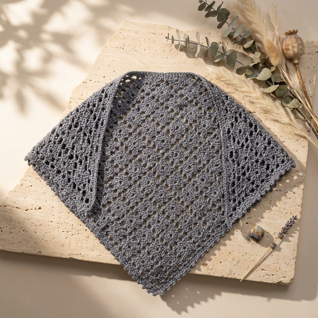 Little Diamond Stitch Headscarf | Crochet Pattern PDF