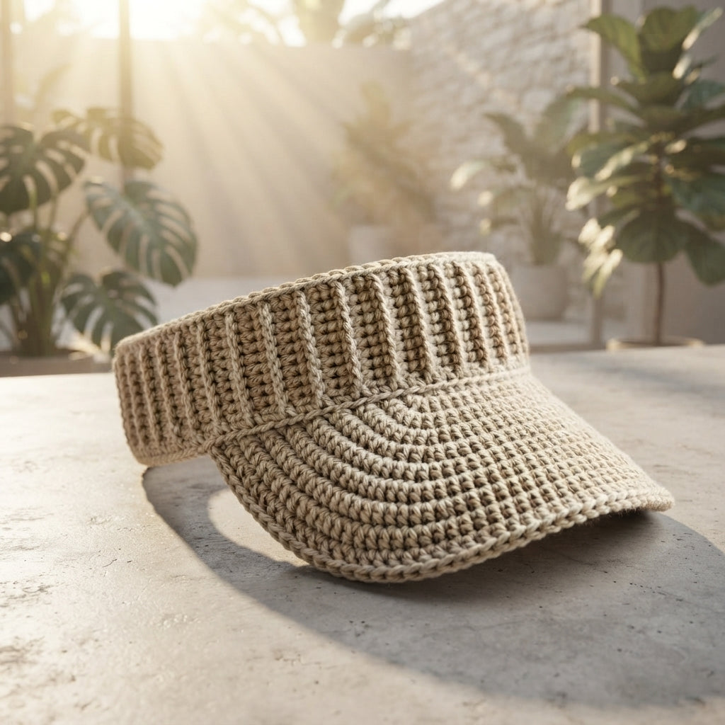 Lovely Sun Visor | Crochet Beach Hat Pattern