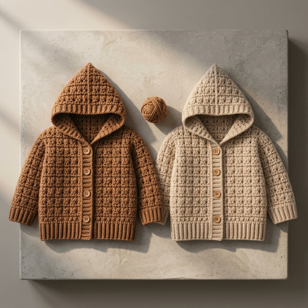 Little Star Hooded Baby Hoodie | Crochet Pattern PDF