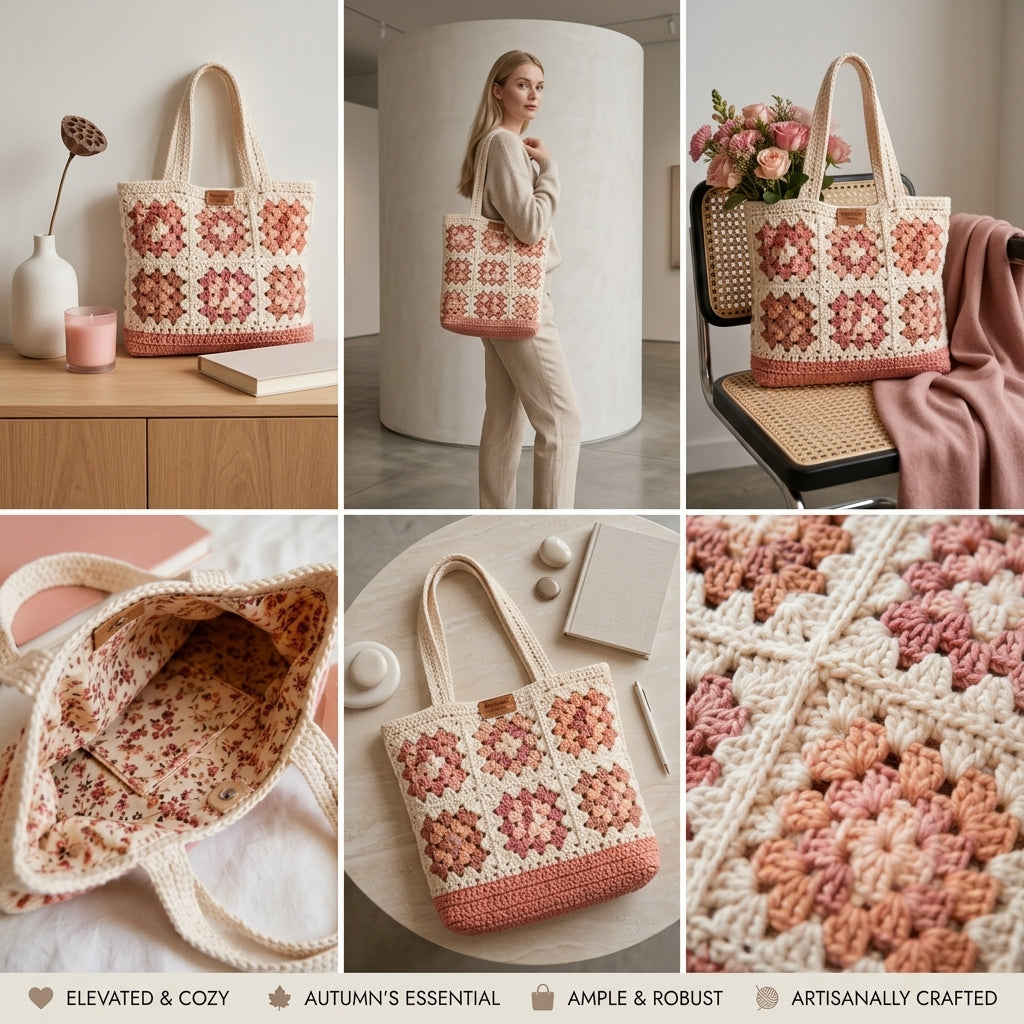 Granny Square Granny Square Tote V3 | Crochet Pattern PDF