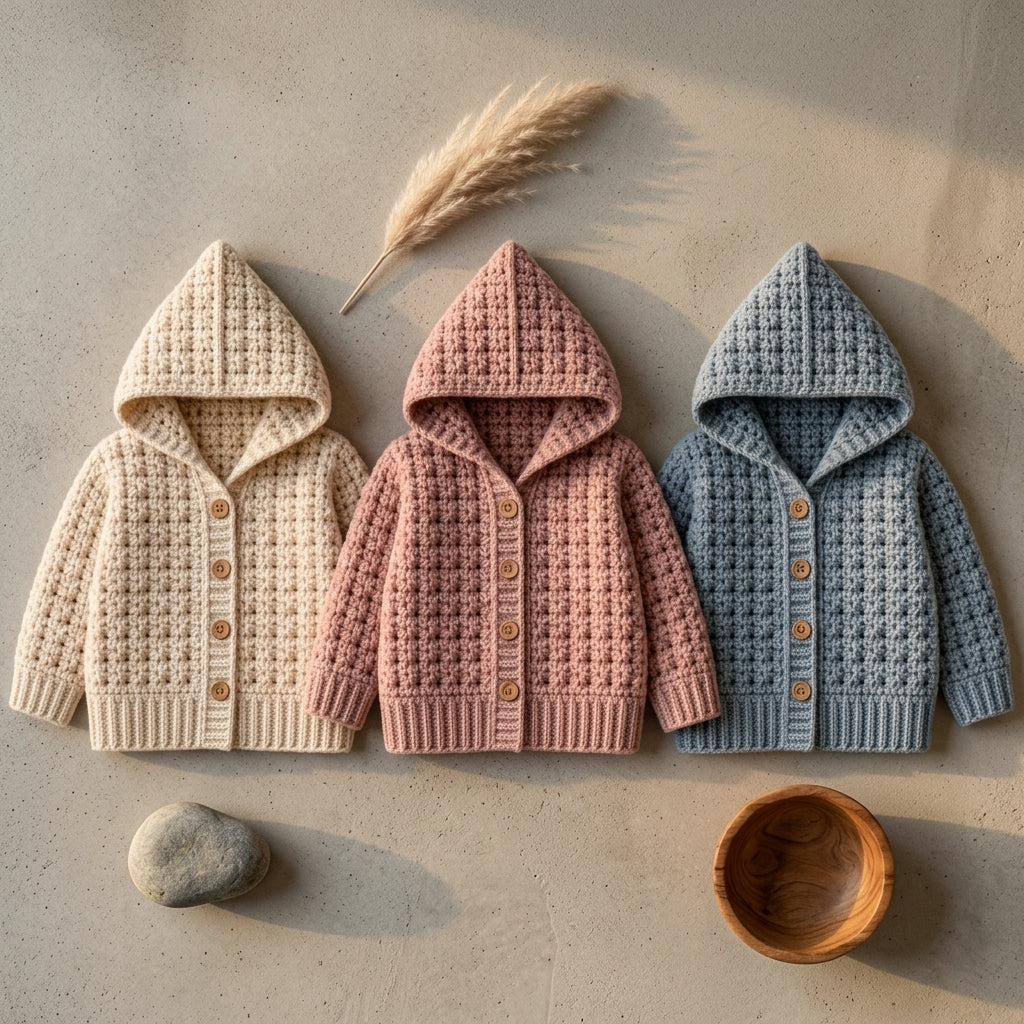 Little Star Hooded Baby Hoodie | Crochet Pattern PDF