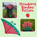 Strawberry Motif Bandana | Crochet Pattern PDF