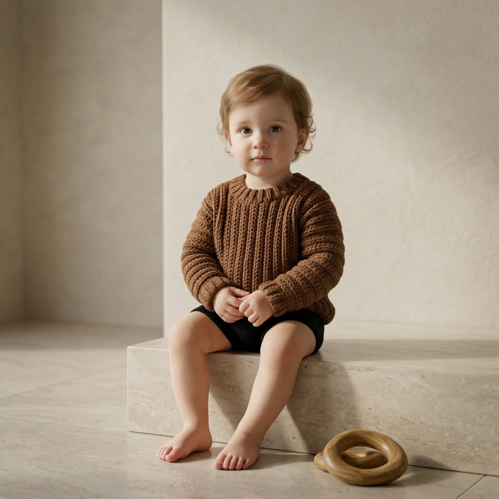 Cuff-To-Cuff Child Sweater Baby Sweater | Crochet Pattern PDF