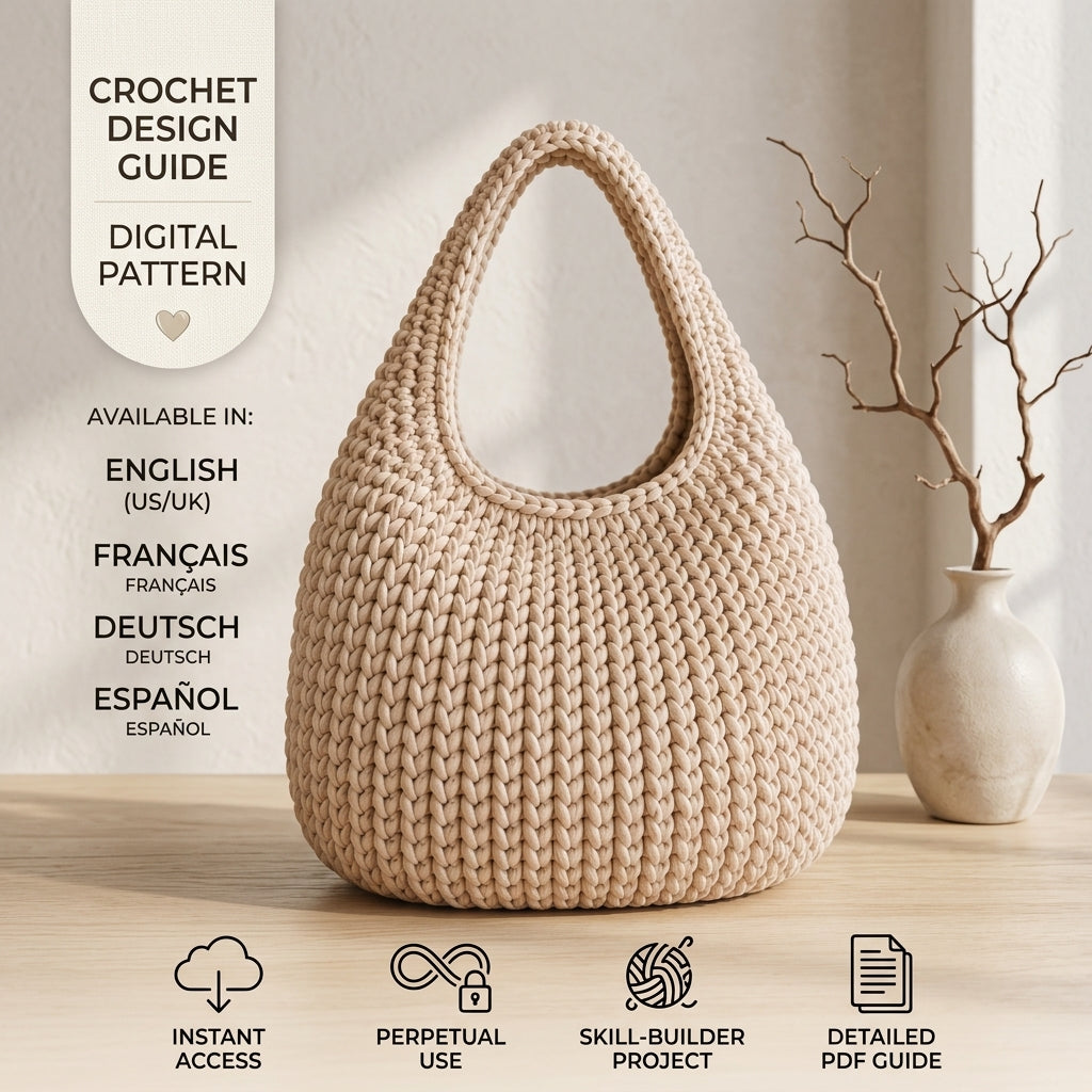 Shoulder Bag Market Bag Tote V2 | Crochet Pattern PDF