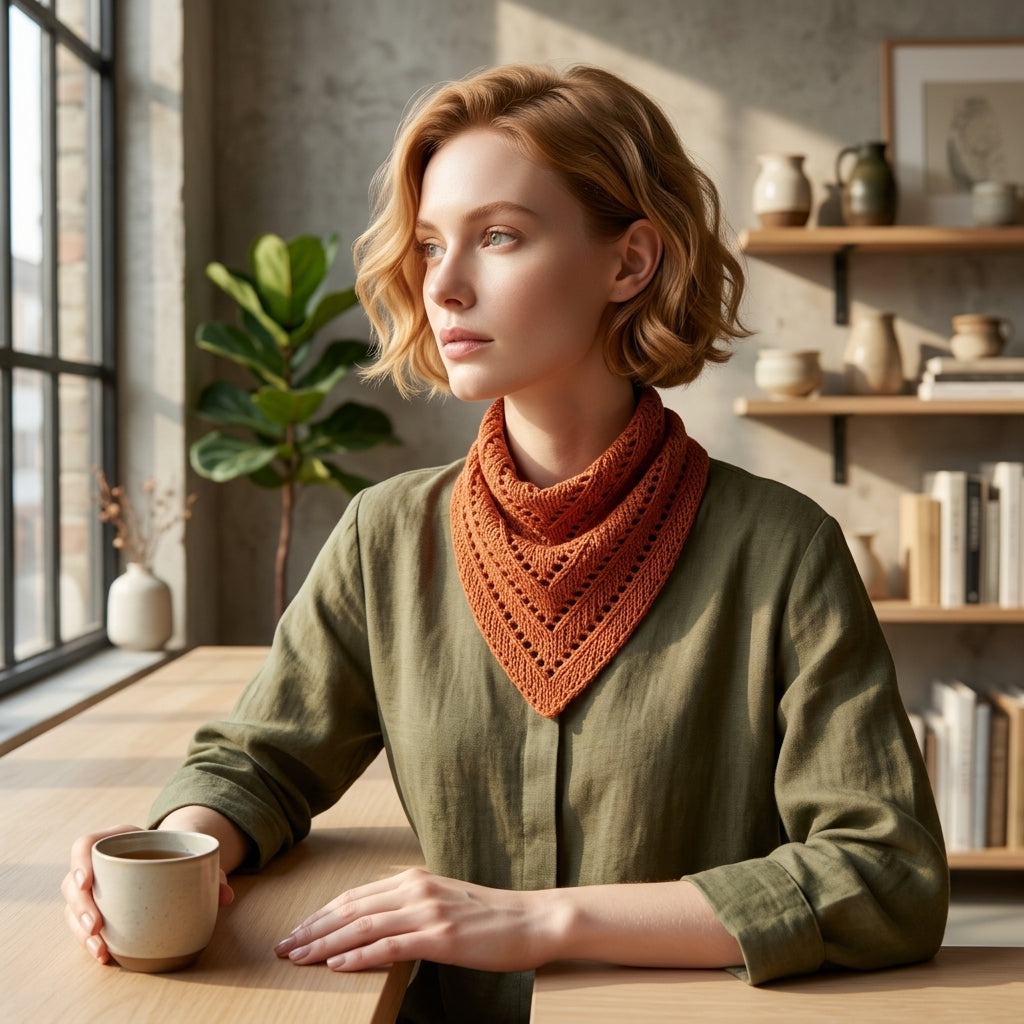 Papartis Lace Triangle Bandana | Knitting Pattern PDF