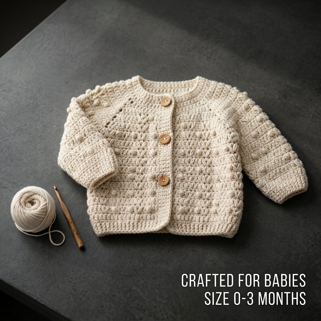 Bobble Baby Cardigan Bobble v3 | Crochet Pattern PDF